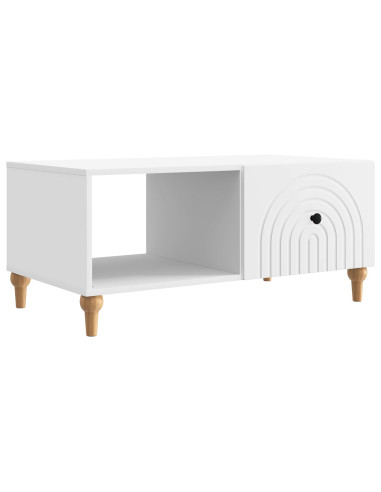 Tavolino da salotto Bianco 90 x 50 x 40 cm Legno ingegnerizzato