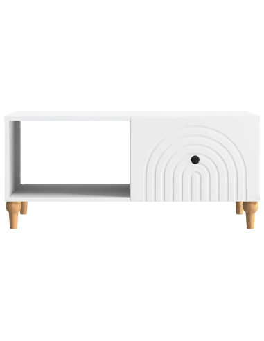 Tavolino da salotto Bianco 90 x 50 x 40 cm Legno ingegnerizzato