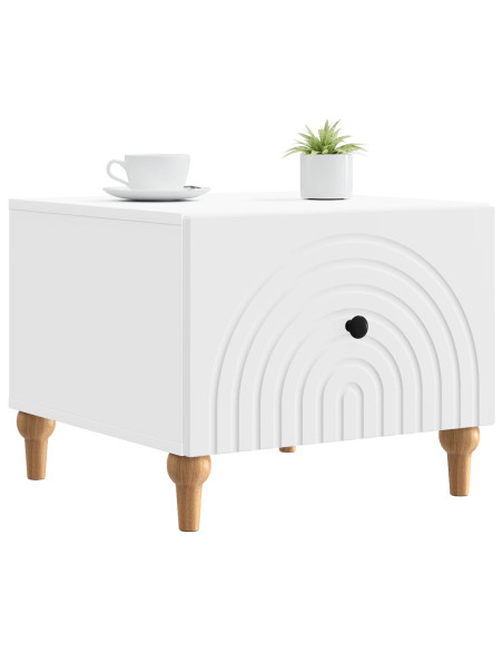 Tavolino da salotto Bianco 49 x 50 x 40 cm Legno ingegnerizzato