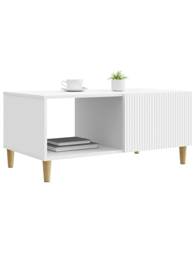 Tavolino da salotto Bianco 90 x 50 x 40 cm Legno ingegnerizzato