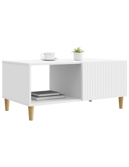 Tavolino da salotto Bianco 90 x 50 x 40 cm Legno ingegnerizzato