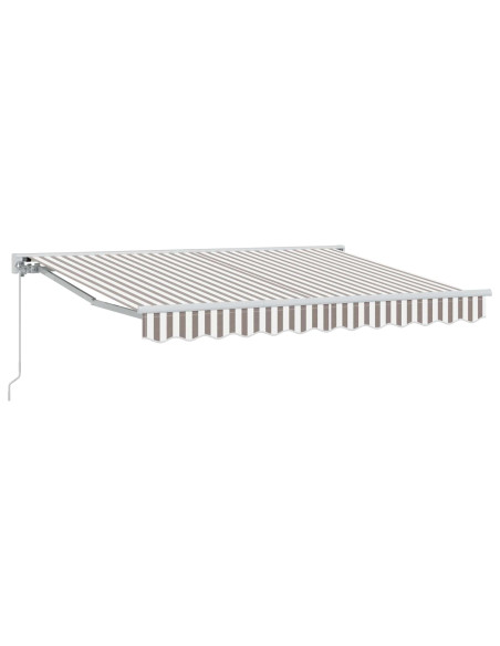Tenda retrattile manuale Grigio chiaro e bianco 5 × 3,5 m