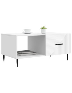 Tavolino da salotto Bianco 90 x 50 x 40 cm Legno ingegnerizzato 2