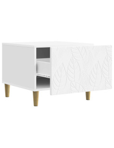 Tavolino da salotto Bianco 50 x 49 x 40 cm Legno ingegnerizzato 2