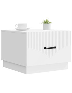 Tavolino da salotto Bianco 49 x 50 x 37 cm Legno ingegnerizzato 2