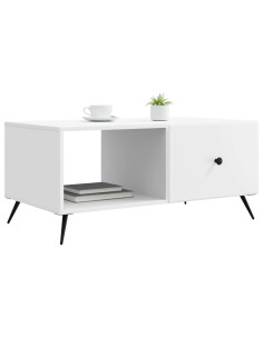 Tavolino da salotto Bianco 90 x 50 x 40 cm Legno ingegnerizzato 2