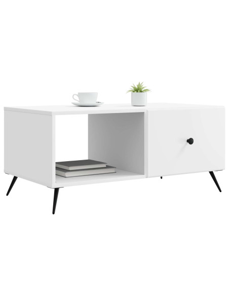 Tavolino da salotto Bianco 90 x 50 x 40 cm Legno ingegnerizzato