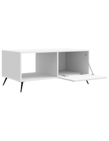 Tavolino da salotto Bianco 90 x 50 x 40 cm Legno ingegnerizzato