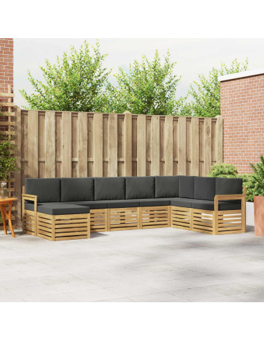 Set di divani da esterno 8 pcs Bianco e Antracite