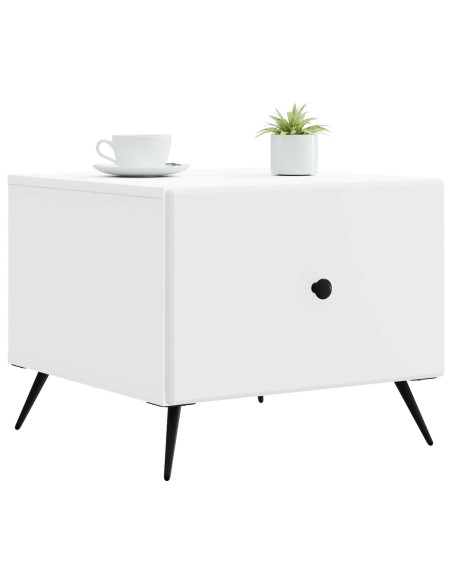 Tavolino da salotto Bianco 49 x 50 x 40 cm Legno ingegnerizzato