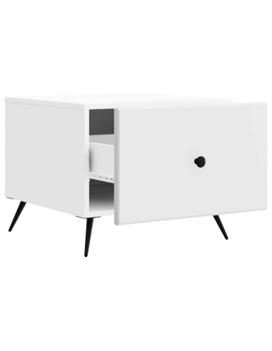 Tavolino da salotto Bianco 49 x 50 x 40 cm Legno ingegnerizzato