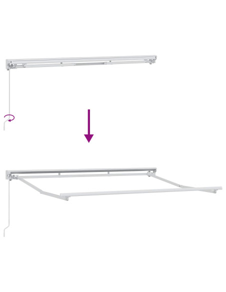 Tenda retrattile manuale Tortora 5 × 3,5 m
