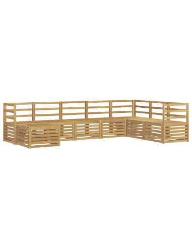 Set di divani da esterno 8 pcs Bianco 304 x 185,5 x 73 cm