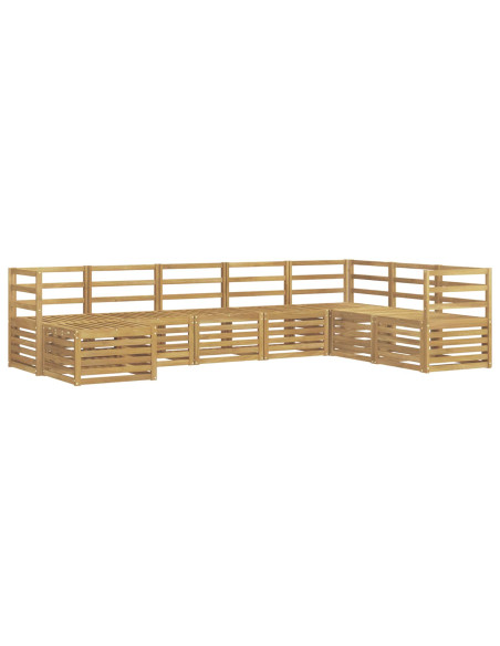 Set di divani da esterno 8 pcs Bianco 304 x 185,5 x 73 cm