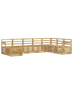 Set di divani da esterno 8 pcs Bianco 306 x 187,5 x 73 cm 2