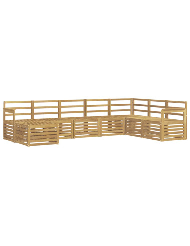 Set di divani da esterno 8 pcs Bianco 306 x 187,5 x 73 cm