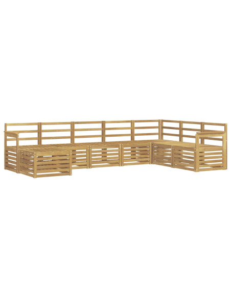 Set di divani da esterno 8 pcs Bianco 306 x 187,5 x 73 cm