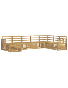 Set di divani da esterno 8 pcs Bianco 306 x 187,5 x 73 cm 2