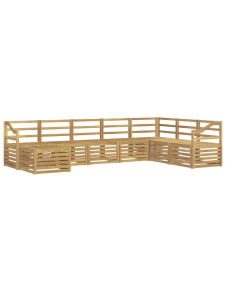 Set di divani da esterno 8 pcs Bianco 304 x 185,5 x 73 cm