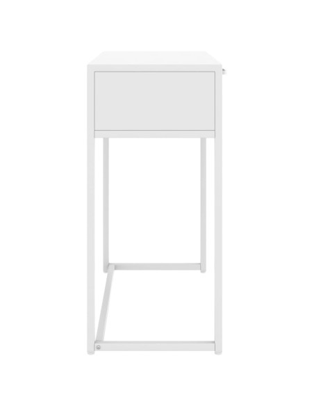 Tavolo Consolle Bianco 72x35x75 cm in Acciaio