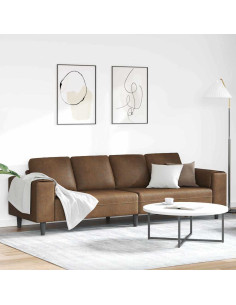 Divano per Soggiorno Marrone 250 x 77 x 76 cm