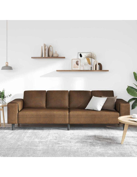 Divano per Soggiorno Marrone 250 x 77 x 76 cm