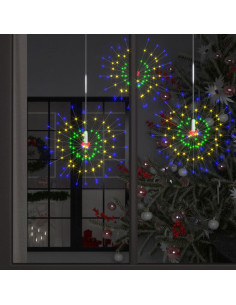 Luci di Natale Fuochi Artificio 4pz Multicolore 20cm 560 LED