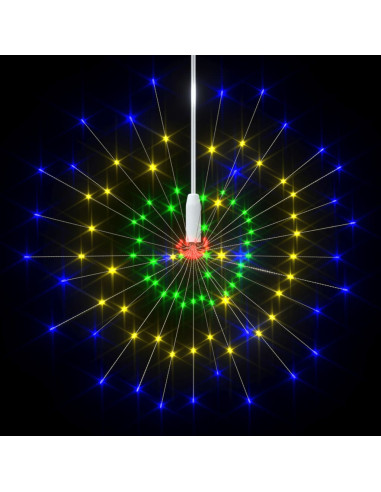 Luci di Natale Fuochi Artificio 4pz Multicolore 20cm 560 LED