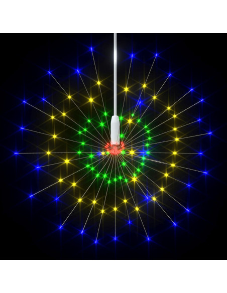 Luci di Natale Fuochi Artificio 4pz Multicolore 20cm 560 LED