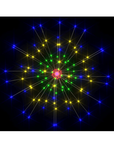 Luci di Natale Fuochi Artificio 4pz Multicolore 20cm 560 LED