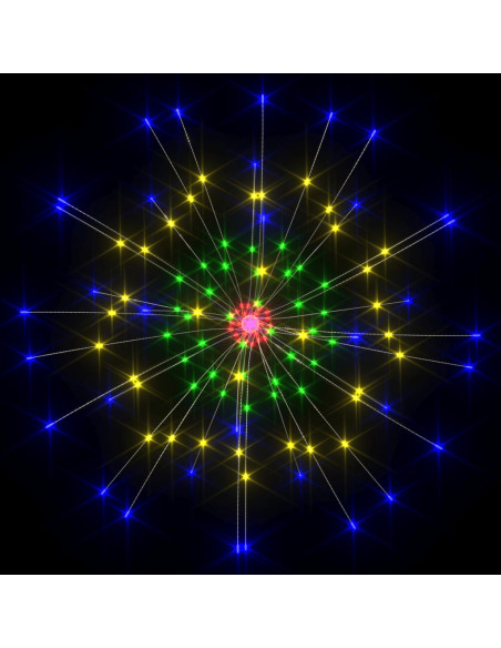 Luci di Natale Fuochi Artificio 4pz Multicolore 20cm 560 LED