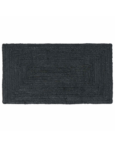 Tappeti per area Rettangolare Grigio Scuro 60 x 110 cm Juta