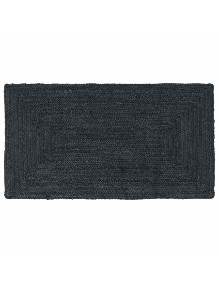 Tappeti per area Rettangolare Grigio Scuro 60 x 110 cm Juta