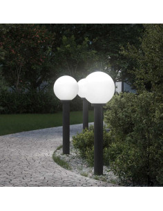 Lampioni a palo 3 pz 80 cm Nero IP44