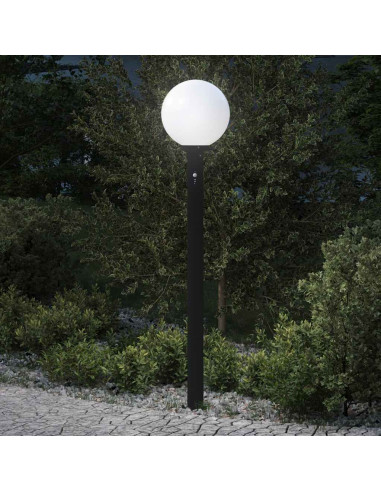 Lampada a paletto con sensore 120 cm Nera IP44