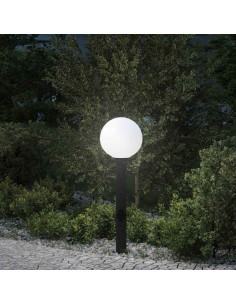 Lampada a paletto con presa elettrica 80 cm Nera IP44