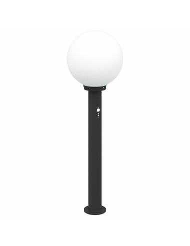 Lampada a paletto con sensore 80 cm Nera IP44