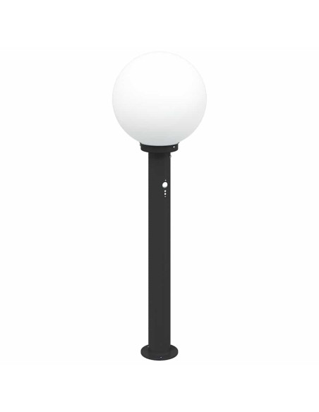 Lampada a paletto con sensore 80 cm Nera IP44