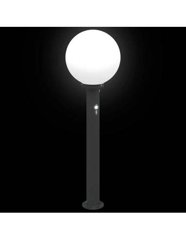 Lampada a paletto con sensore 80 cm Nera IP44