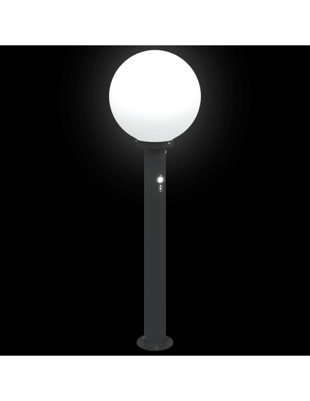 Lampioni a paletto con sensore 3 pz 80 cm neri IP44