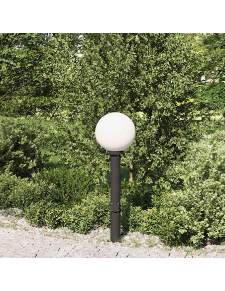 Lampada a paletto con presa elettrica 80 cm Nera IP44
