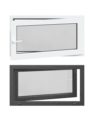 Finestra per Soffitta RISOR 110 x 70 cm PVC e Vetro Antracite