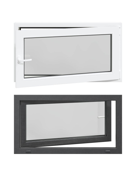 Finestra per Soffitta RISOR 110 x 70 cm PVC e Vetro Antracite