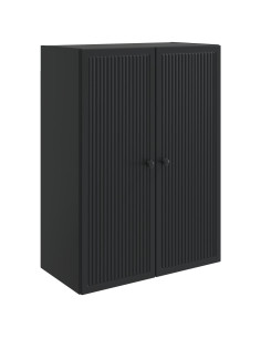 Mobiletto a muro Nero 66 x 34,5 x 90 cm Legno ingegnerizzato