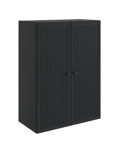 Mobiletto a muro Nero 66 x 34,5 x 90 cm Legno ingegnerizzato