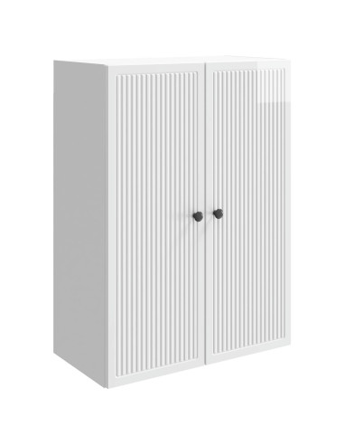 Mobiletto a muro Bianco Lucido 66 x 34,5 x 90 cm
