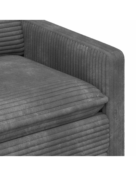 Set di divani 2 pcs Grigio Chiaro Poliestere