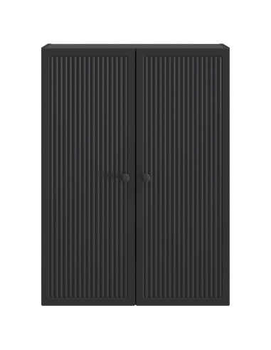 Mobiletto a muro Nero 66 x 34,5 x 90 cm Legno ingegnerizzato