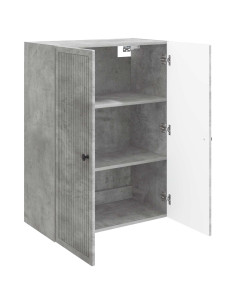 Mobiletto a muro Grigio Cemento 66 x 34,5 x 90 cm 2