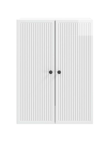 Mobiletto a muro Bianco Lucido 66 x 34,5 x 90 cm